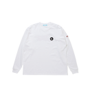 EMBROIDERED RUNNING DOG L/S T-SHIRT - WHITE